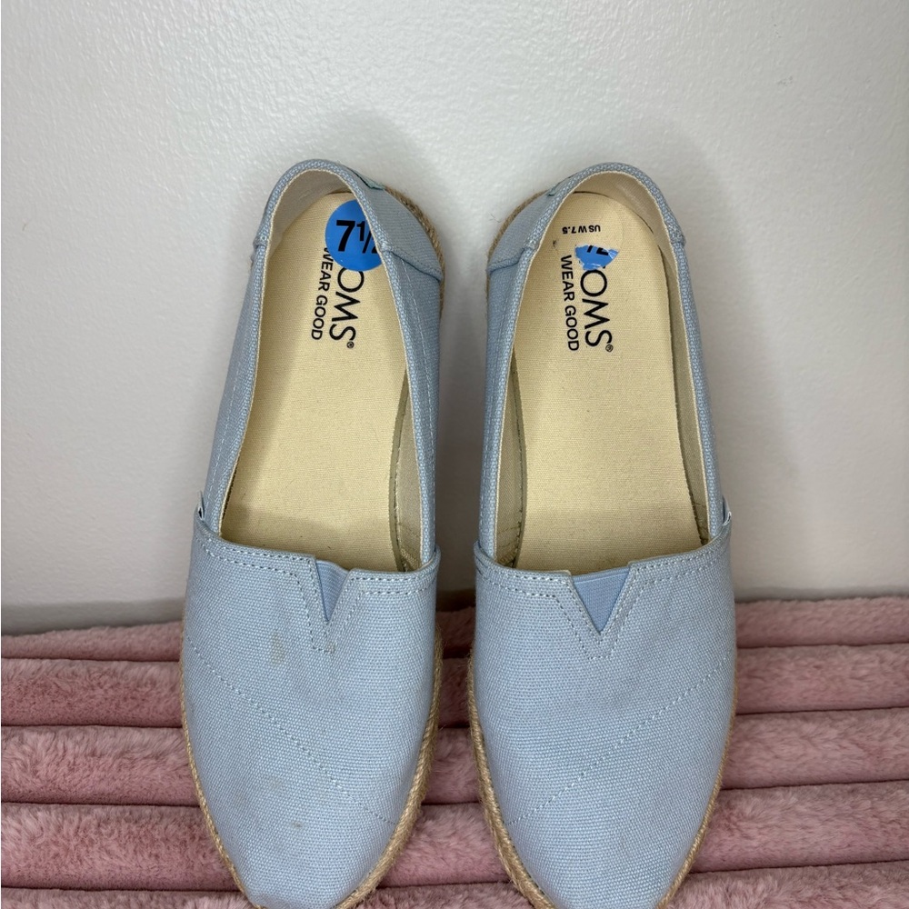 TOMS Women's Light Blue Espadrilles